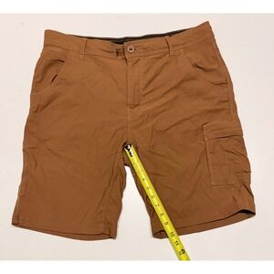 prAna Men's Brown Stretch Zion Standard Fit Cargo Shorts Size 36 Outdoor Casual